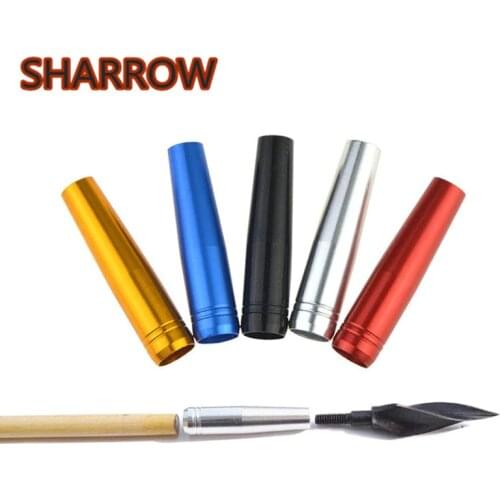6/12pcs Archery Arrow Insert Connector Aluminum For OD8mm Arrow Shaft Connect Broadheads For Arrow Hunting Shooting Accessories