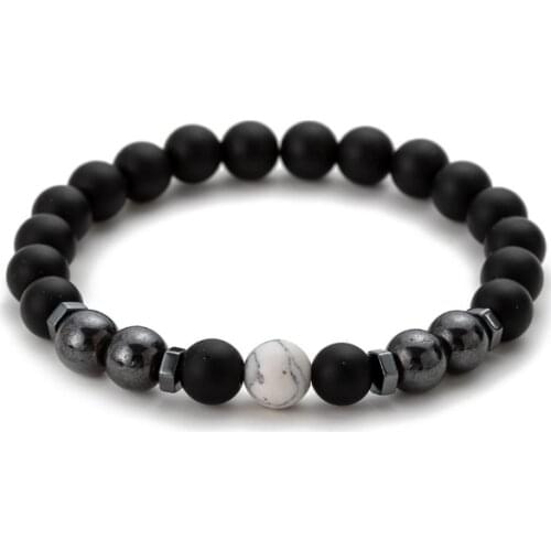 8mm bohemian multicolor Agate beads Chakra Reiki Buddha Yoga Bracelet elastic adjustable Volcanic Stone Bangles fb34