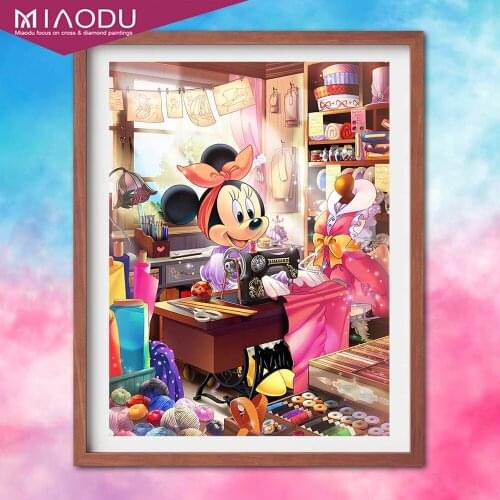 Disney Full Square Round 5D DIY Diamond Painting Cartoon Minnie Diamond Embroidery Cross Stitch Mosaic Sticker Gift