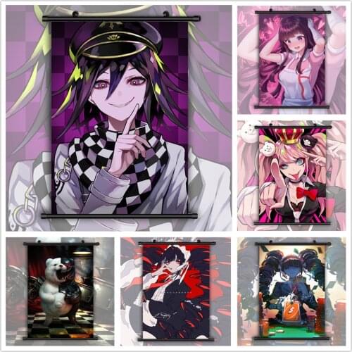 Danganronpa Ouma Kokichi Enoshima Junko Anime Manga HD Print Wall Poster Scroll