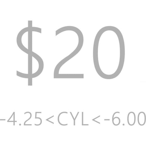 Astigmatism CYL 4.25 To 6.00 Customized Prescription Lenses, Extra Cost Use Only, This can't be order alone