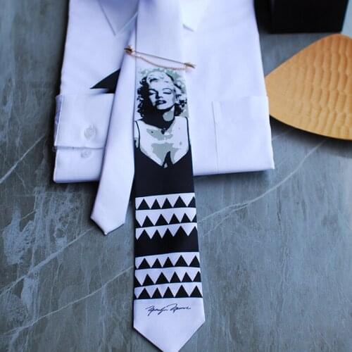 Free Shipping New Male mens Original design printed tie female students personality necktie Fashion signature wedding host tie