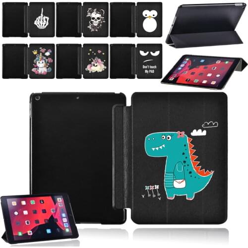 Tablet Cover for IPad 7th 8th/6th 5th 9.7/Pro 10.5 11 2021 Air 1 2 3 4 Mini 1/2/3/4/5 Shockproof Three-Fold Folio Stand Case
