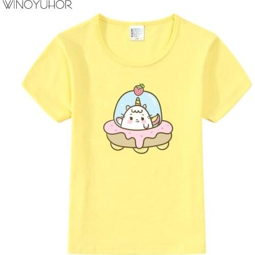 Child Summer Short Sleeve T-Shirt Kids Strawberry Unicorn T Shirts For Baby Boy Cute Cartoon TShirt Girl Tops Tee