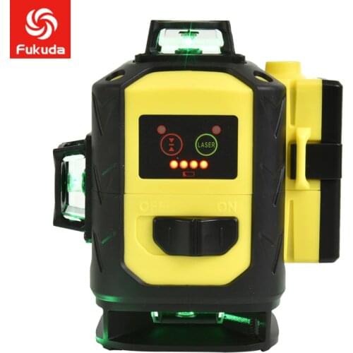 Fukuda Laser level 12 lines 16 blue green light 93D stick to the ground stick to the wall swing meter high precision paving
