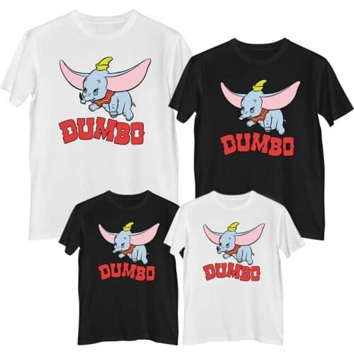 Disney Dumbo T-shirt Comfortable Breathable 100% cotton Fashion Women t-shirts Girl clothes mother daughter matching clothes Top