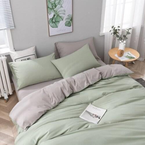 Nordic Solid Color Sheet Quilt Cover Set King Size 200x230 Summer Bedding Set Soft Pillowcase 2pcs Double Queen Quilt Covers