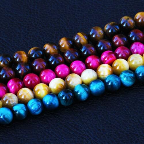 High Quality Natural Tiger Eyes Stone Smooth Translucent 6/8/10MM Round Beads Gem Accessories For Make Design Bracelet Jewelry