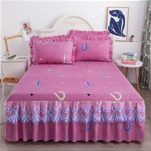 Korean style bed skirt lace bed skirt one-piece bedspread protective cover
