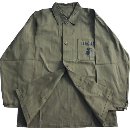 USMC Softshell Jacket Navy Marine Corps Casual Coat Retro WW2 US Army HBT Jackets For Men Military