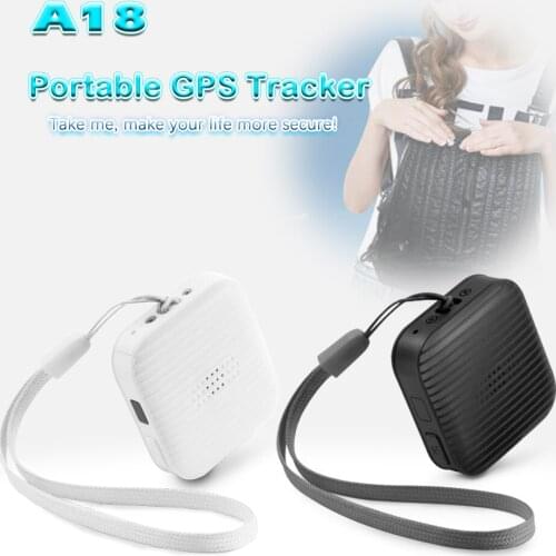 Mini GPS Tracker A18 Wearable Locator Tracking Device For Personal Kids Pets Dogs Elders With Emergency Call Voice Monitoring
