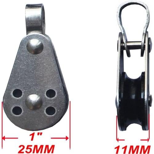 Marine Sheave Single Pulley Anchor Trolley Tool for Kayak Sailboat Sailing