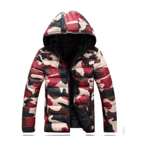 Mens new winter mens cotton padded slim casual men and women couples dress down cotton camouflage coat