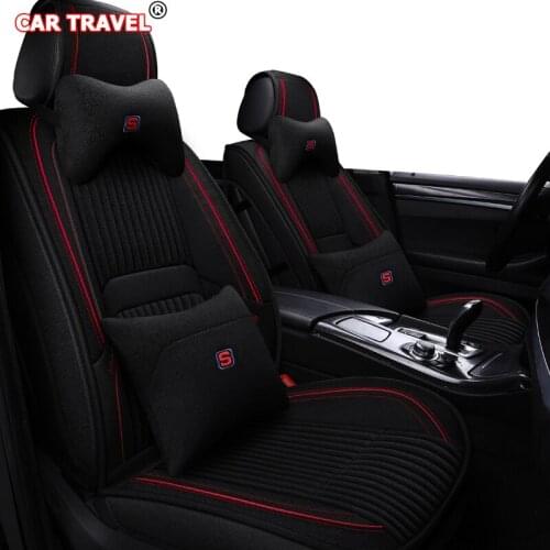 CAR TRAVEL universal car seat covers set for nissan almera n16 x trail t31 primera p12 skoda octavia a5 a2 a1 a3 seat cover cars