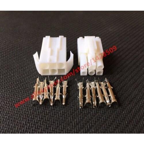 5 Sets Female And Male Small Tamiya Connector Set Kits Mini Tamiya Set EL 4.5MM Socket Plug With 6 Way 6 Pin 6P