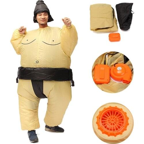 Adult Inflatable Costume Sumo Wrestling Suit Run Marathon Cosplay Purim Halloween Carnival Party Wrestler Fancy Clothing