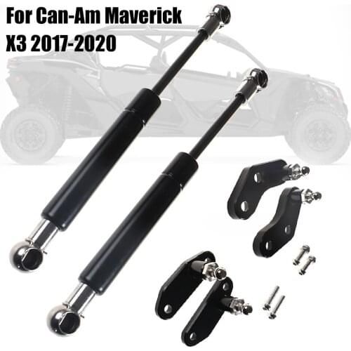 Upgrade Hydraulic Rod Black Anodized Billet Aluminum Screws Fixed Base Compact Durable Door Opener Set For Can-Am