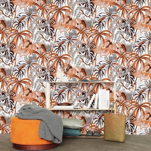 Beibehang Nordic green plants banana leaf wallpaper tropical rainforest Southeast Asian style living room bedroom backdrop