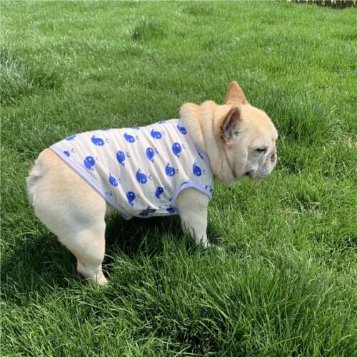 Pug Clothes Summer French Bulldog Clothing Dog Vest Cotton Pet Pajamas T-shirt Poodle Bichon Schnauzer Pet Costume Pyjama Outfit