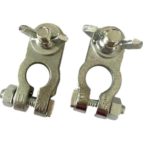 A Pair Thickened Zinc Alloy Battery Clip Battery Connector Battery Head Terminal 19mm+17mm