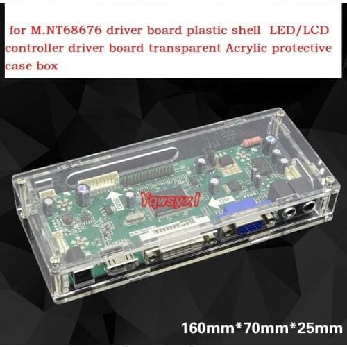 LED/LCD controller driver board transparent Acrylic protective box case for M.NT68676 TV V53 V56 V59 3663 2AV EDP driver board