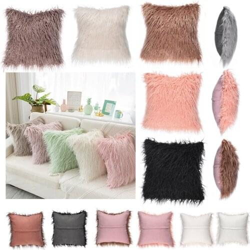 Plush Furry Cushion Cover New Pillow Case Decorative Throw Pillow Case Home Bed Room Sofa Decor Home Decor 40x40cm