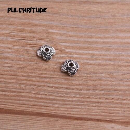 60pcs 3*8*8mm New Product Two Color Receptacle Flower DIY Spaced Jewelry Accessories Charms For Jewelry Making