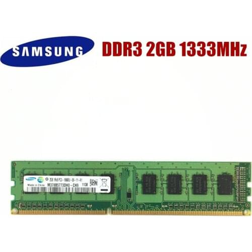 Samsung 2G 2GB 1R/2RX8 PC3 10600U DDR3 1333MHZ PC Computer Desktop RAM Desktop memory 2G PC3 10600U DDR3 1333 RAM