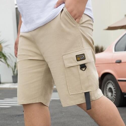 Cotton Shorts Mens Ropa Deportiva Hombre Summer Cargo Thin Stretched Hip Hop Boys Black Plus Size 6XL 8XL 9XL Loose Sports Short