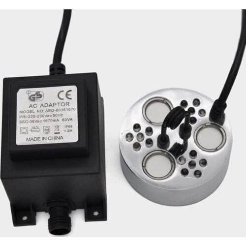 Atomizer Ultrasonic Miniature Three-Head Metal Toe Cap 18 Lamp Large Indoor Water Landscape Hair Large Nebulizer Sprayer