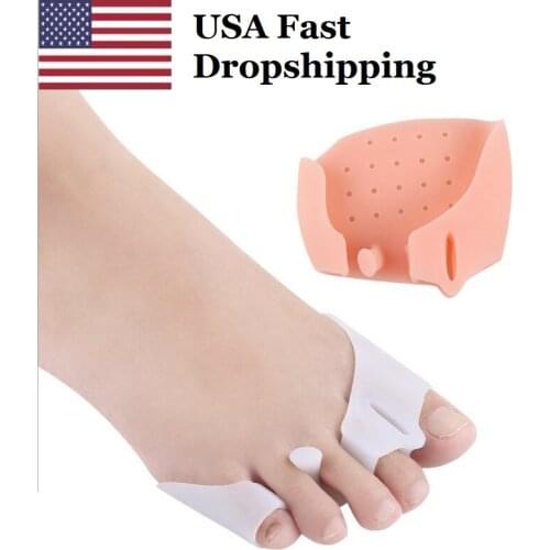 US Soft Silicone Gel Toe Separator Hallux Valgus Bunion Spacers Thumb Corrector Foot Care Tool Orthopedic Straightener Spreader