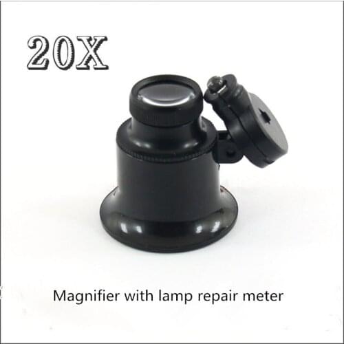 Magnifying glass with light eye 20X repair tool, eye mask magnifier 20 times repair table magnifier maintenance mirror