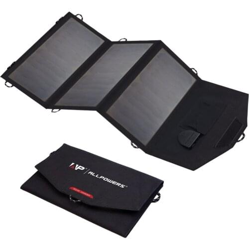 ALLPOWERS Waterproof Foldable Solar Panel 18V 21W Portable Solar Charger With 18V DC Output Fit for Mobile Phone Outdoor Camping