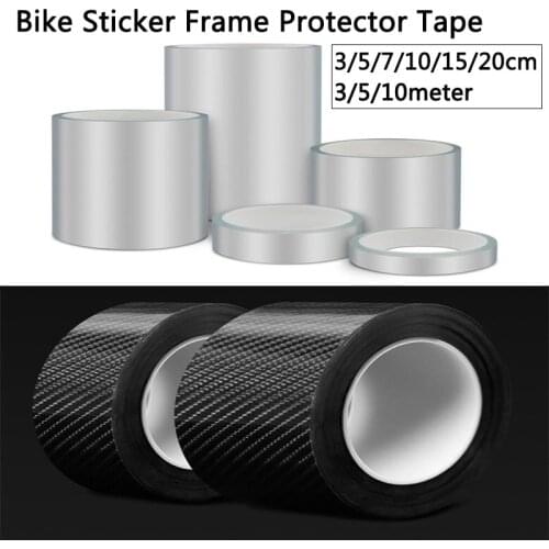Bicycle Frame Protector Stickers Bike Frame Tape Wear Protector 5D Carbon Fiber Texture Tape Film Tool 0.5/0.6 mm Thickness