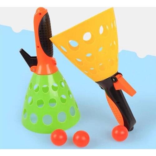 1 Pairs Double Butt Ping Pong Ball Outdoor Sports Game Toy Launch Throw Catch Ball Set Parent-Child Interactive Toys