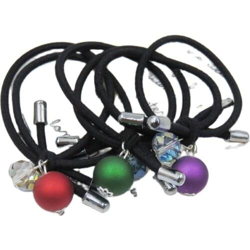 10PCS/LOT Novelty Frosted Ball Elastic Hair Bands For Girl Handmade Bow Headband Scrunchy Kids Hair Accessories For Women 2018