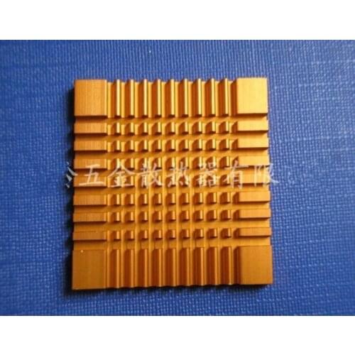 10PCS/lot PCB Circuit board motherboard chip radiator 37*3*37MM golden Slot groove electronic components cooling fin heatsink