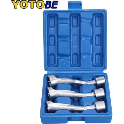 3 Pcs 1/2" Drive 12 Point Injection Line Open Sockets 14mm 17mm 19MM