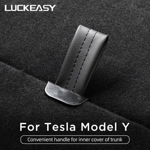LUCKEASY Car Interior Functional Modification Accessories For Tesla Model Y Rear Trunk Inner Cover Convenient Handle 1 pcs/set