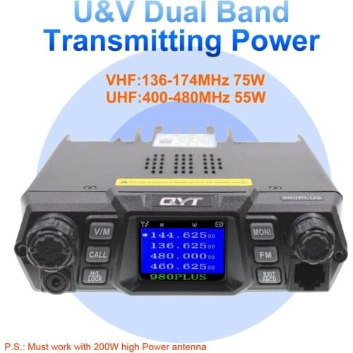 Pro-Series CB Car Radio 75W U/V Two-Way for Motorcade Travle Wild Adventure