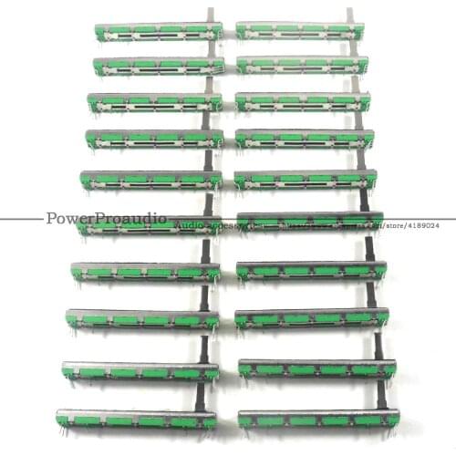 Free shipping 20pcs/lot B10K Original mixer fader 75MM B10K for Potentiometer