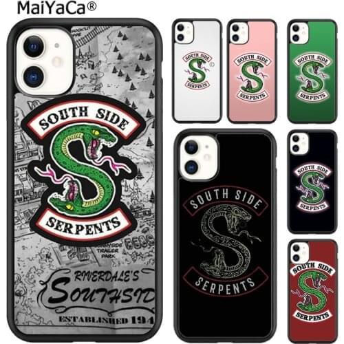 MaiYaCa TV Riverdale Southside Serpents Phone Case Cover For iPhone SE 6s 7 8 plus X XR XS 11 12 pro max Galaxy S8 S9 S10 shell