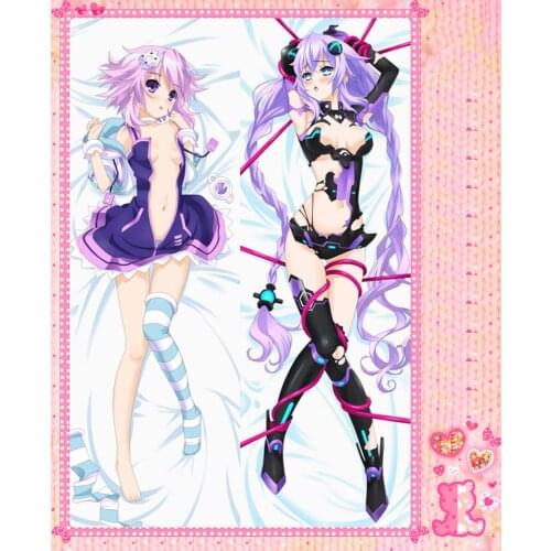 Anime Cartoon Hyperdimension Neptnuia Double Bolster Hugging Pillow Case Pillow Cover Pillowcase Peach Skin 2 Way No.8088