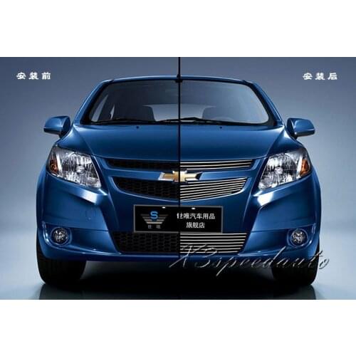 For Chevrolet Sail 2011 2012 2013 Front Racing Grill Grille Cover Trim High Quality New Aluminum Alloy 3PCS