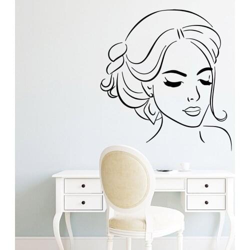 Hot Beauty Salon Pvc Wall Decals Home Decor For Kids Rooms Decoration Wall Art Sticker Murals