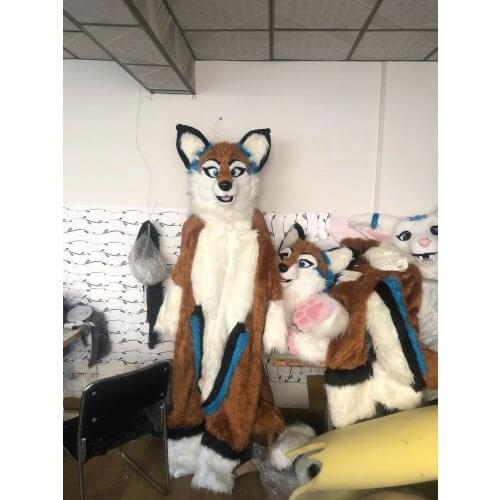 Customized available real photo full sets Suit husky dog fursuit Costume fox Animal Party Fancy Dress Carnival Gift