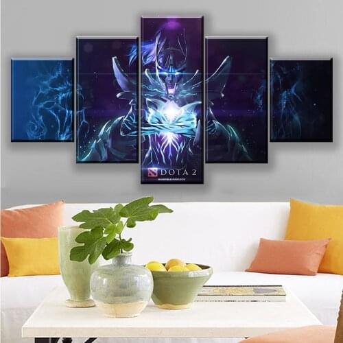 Canvas Hd Prints Picture Wall Artwork 5 Pieces Dota 2 Painting Home Decoration Modular Modern Game Poster For Living Room Framed