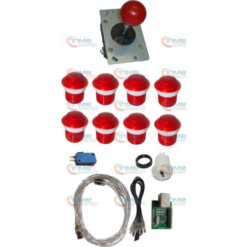 Arcade parts Bundles/accessories package with 1 player USB to arcade control board, button and joystick for arcade game machine