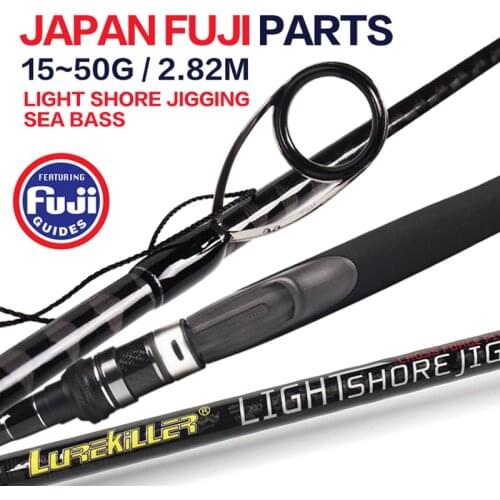 Lurekiller New Arrival Japan Fuji Parts Cross Carbon Light Shore Jigging Rod 2.82M PE 0.8-2.5 JIG 15-50G Sea Bass Rod