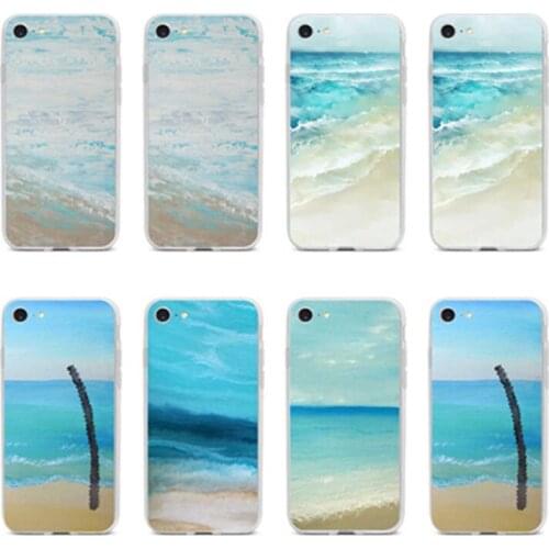 Sea Blue Ocean TPU soft silicone phone case be appropriate For iPhone11 11Pro 11ProMax X XR XS Max 8 8Plus 7 7Plus 6 6Plus 5 SE